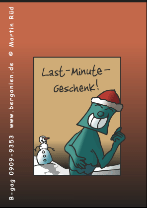 Last-Minute-Geschenk; Postkarte Weihnachten