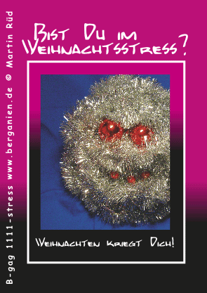 Weihnachts-Stress Postkarte